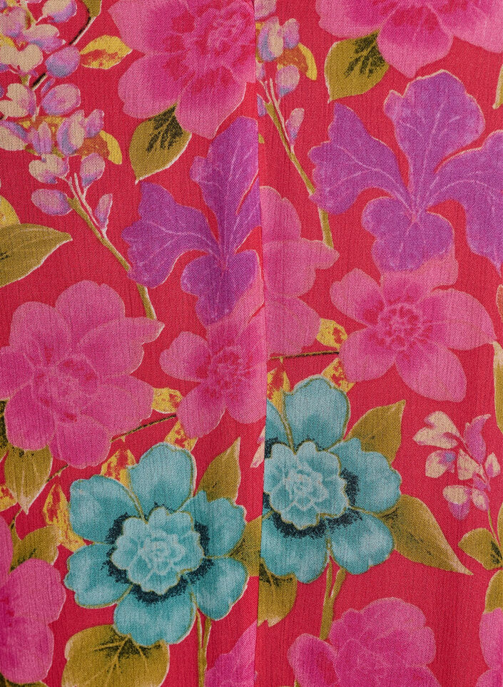 &AElig;rmel&oslash;s maxikjole i A-form med v-udsk&aelig;ring, R&oslash;d, Packshot image number 2