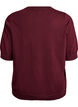 Finstrikket bluse med korte &aelig;rmer, R&oslash;d, Packshot image number 1