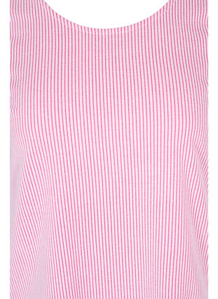 Stribet bluse med 3/4 ærmer, Magenta Stripe, Packshot image number 2