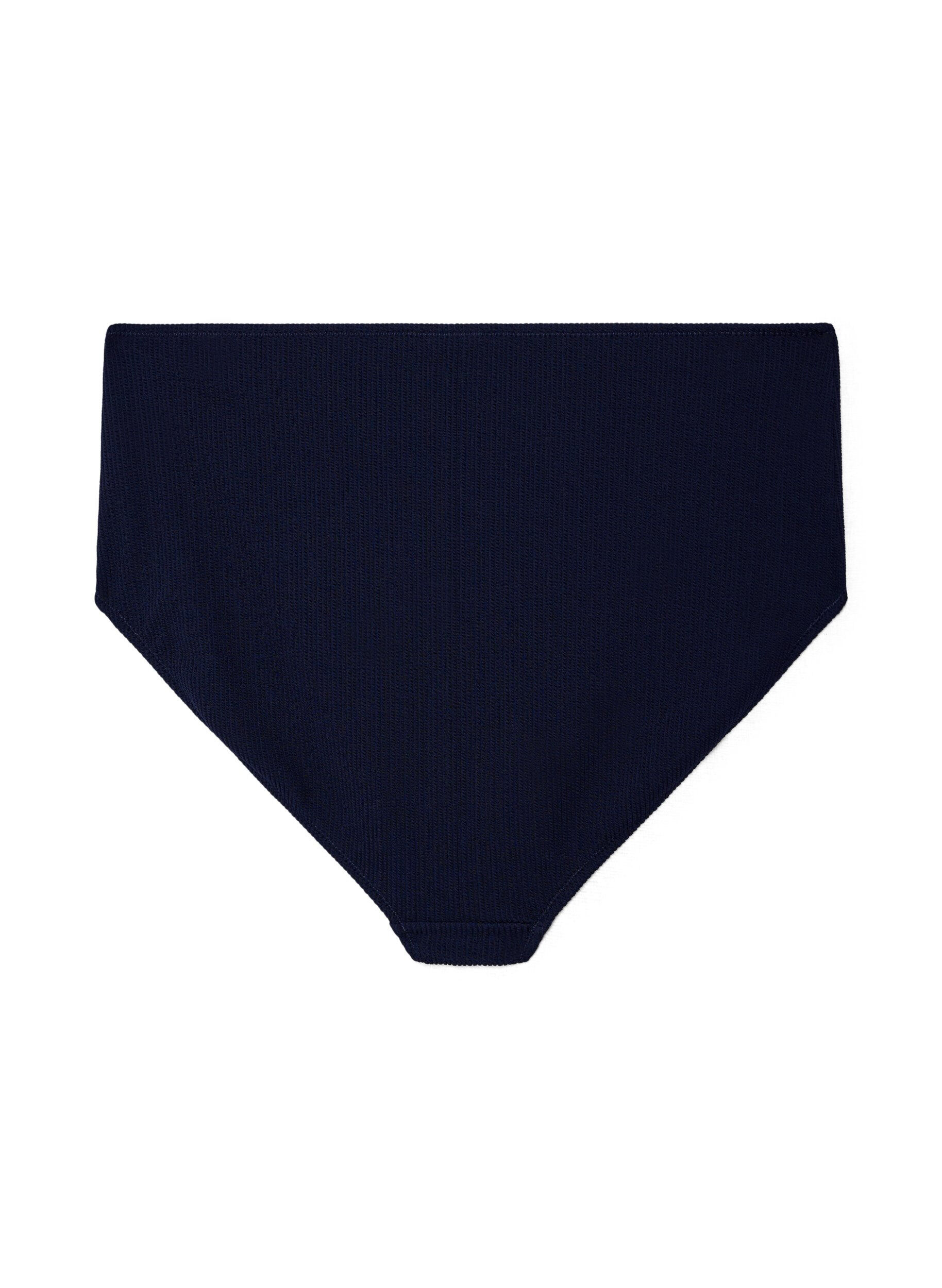 Zizzi Bikinitrusse med h&oslash;j talje og struktur, Bl&aring;, Packshot image number 1