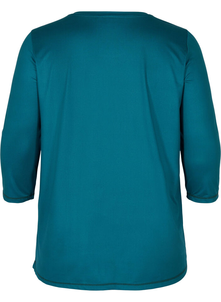 Tr&aelig;ningsbluse med 3/4 &aelig;rmer, Gr&oslash;n, Packshot image number 1