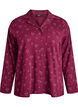 Bomulds pyjamas-skjorte med brystlomme, R&oslash;d, Packshot image number 0