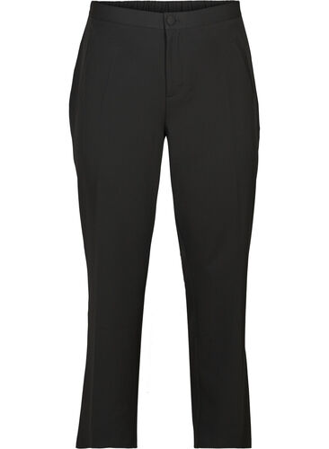 Klassiske bukser med elastik i taljen - Sort - 42-64 - Zizzi