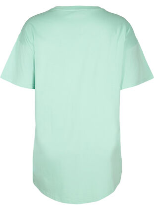 Lang kortærmet t-shirt i bomuld, Lichen, Packshot image number 1