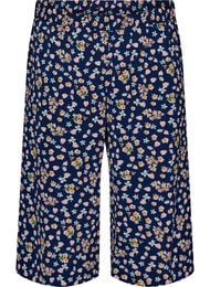 Culottebukser med print, Bl&aring;