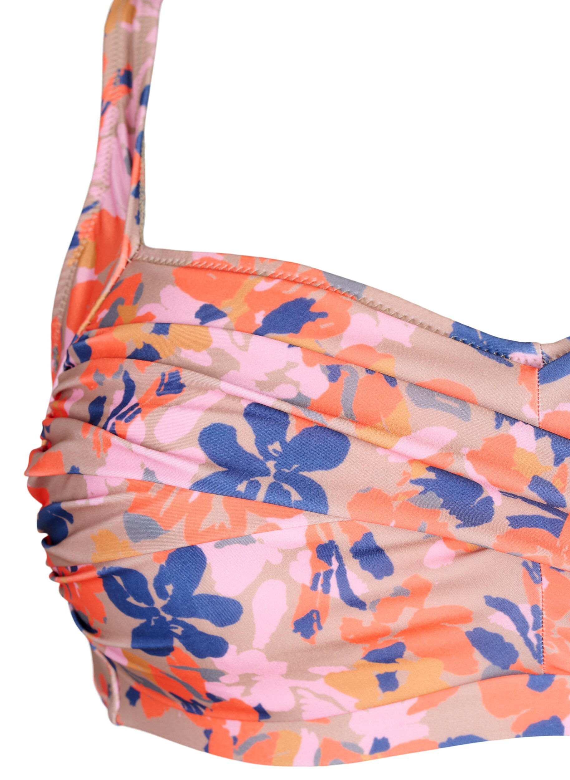 Zizzi Printet bikini overdel, Retro Flower, Packshot image number 2