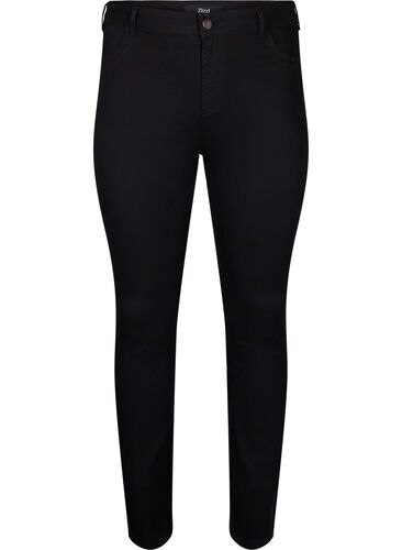 Super slim Amy jeans med høj talje, Black, Packshot image number 0