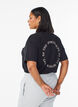 Sporty t-shirt i &oslash;kologisk bomuld, Sort, Model image number 2