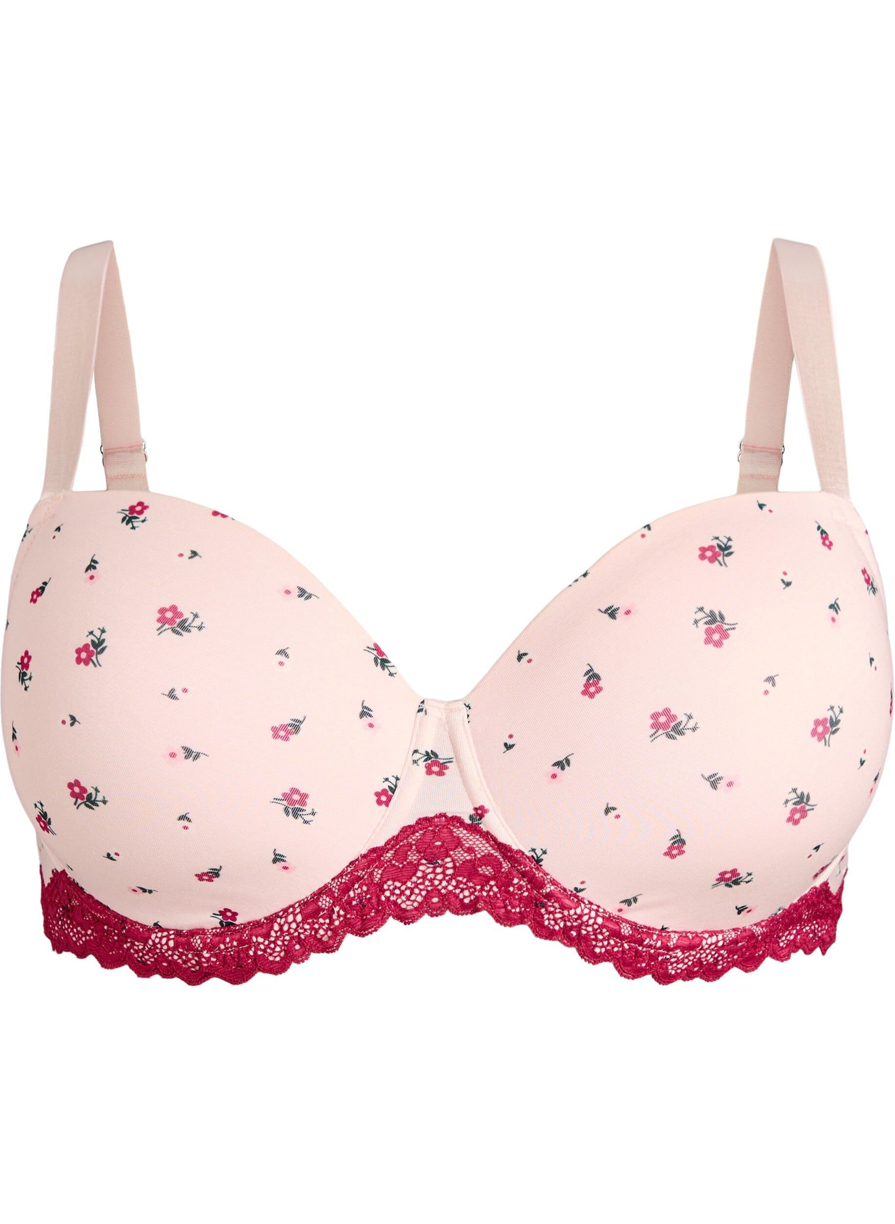 ZizziFormst&oslash;bt bh med blomsterprint og blonde, Lyser&oslash;d, Packshot image number 0