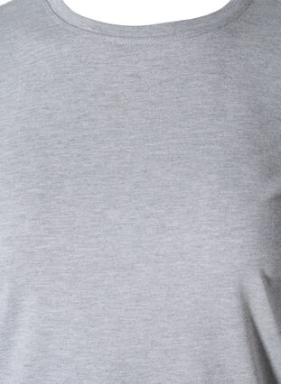 Cropped t-shirt med snøre, Light Grey Melange, Packshot image number 1