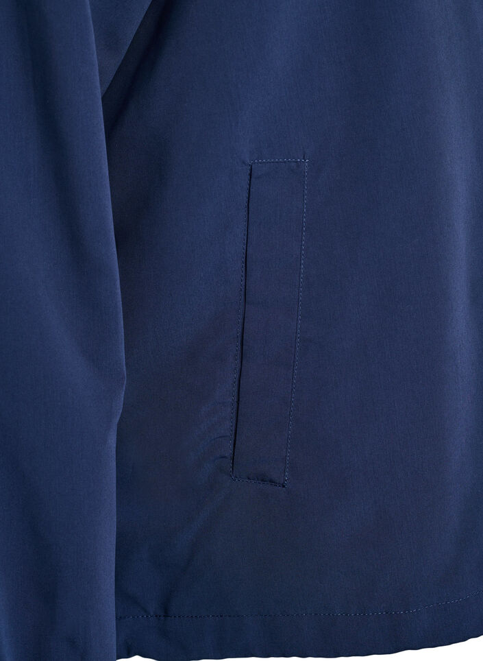 Let jakke med h&aelig;tte og lynl&aring;s, Bl&aring;, Packshot image number 3