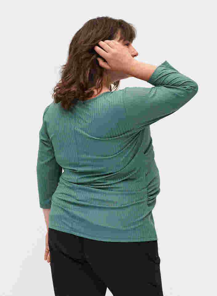 Graviditets bluse med 3/4 ærmer, Silver Pine, Model image number 1