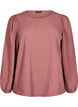 FLASH - Langærmet bluse med rund hals , Rose Brown, Packshot image number 0