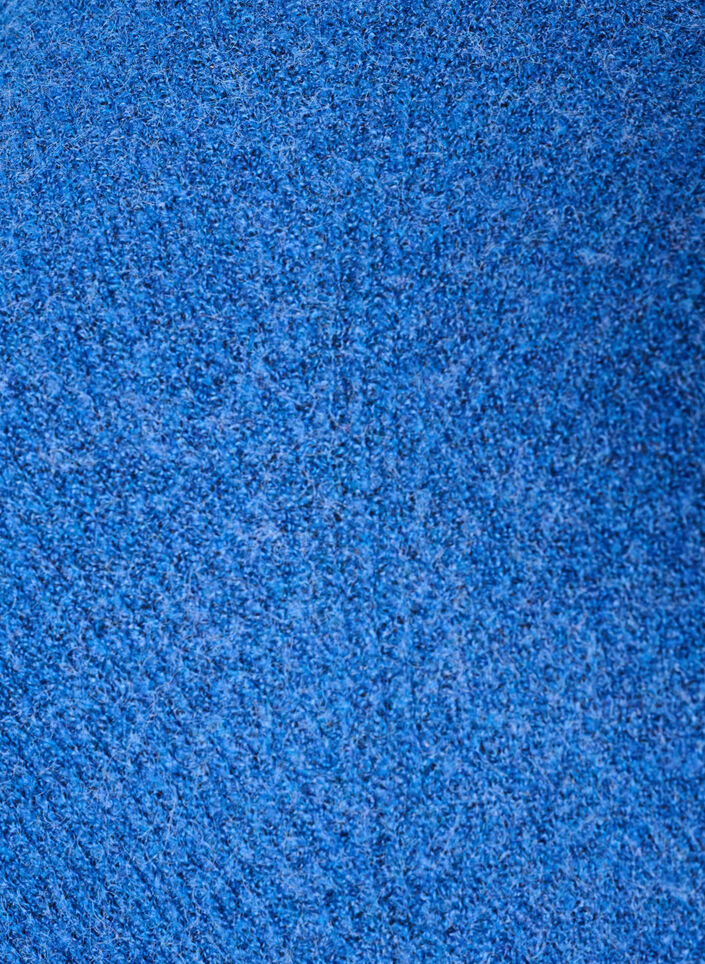 Strikbluse med diagonalt m&oslash;nster og raglan&aelig;rmer, Bl&aring;, Packshot image number 2