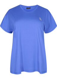 Ensfarvet trænings t-shirt, Dazzling Blue