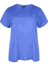 Ensfarvet trænings t-shirt, Dazzling Blue