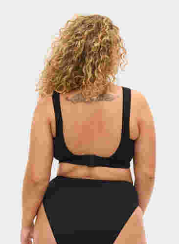 Bikini top med v-udskæring, Black, Model image number 1