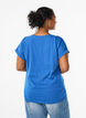 Kort&aelig;rmet t-shirt i bomuldsblanding, Bl&aring;, Model image number 2