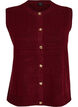Strikket vest med dekorative knapper, M&oslash;rk Bordeaux, Packshot image number 0