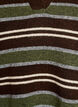Strikbluse med striber og polokrave, Brun, Packshot image number 2