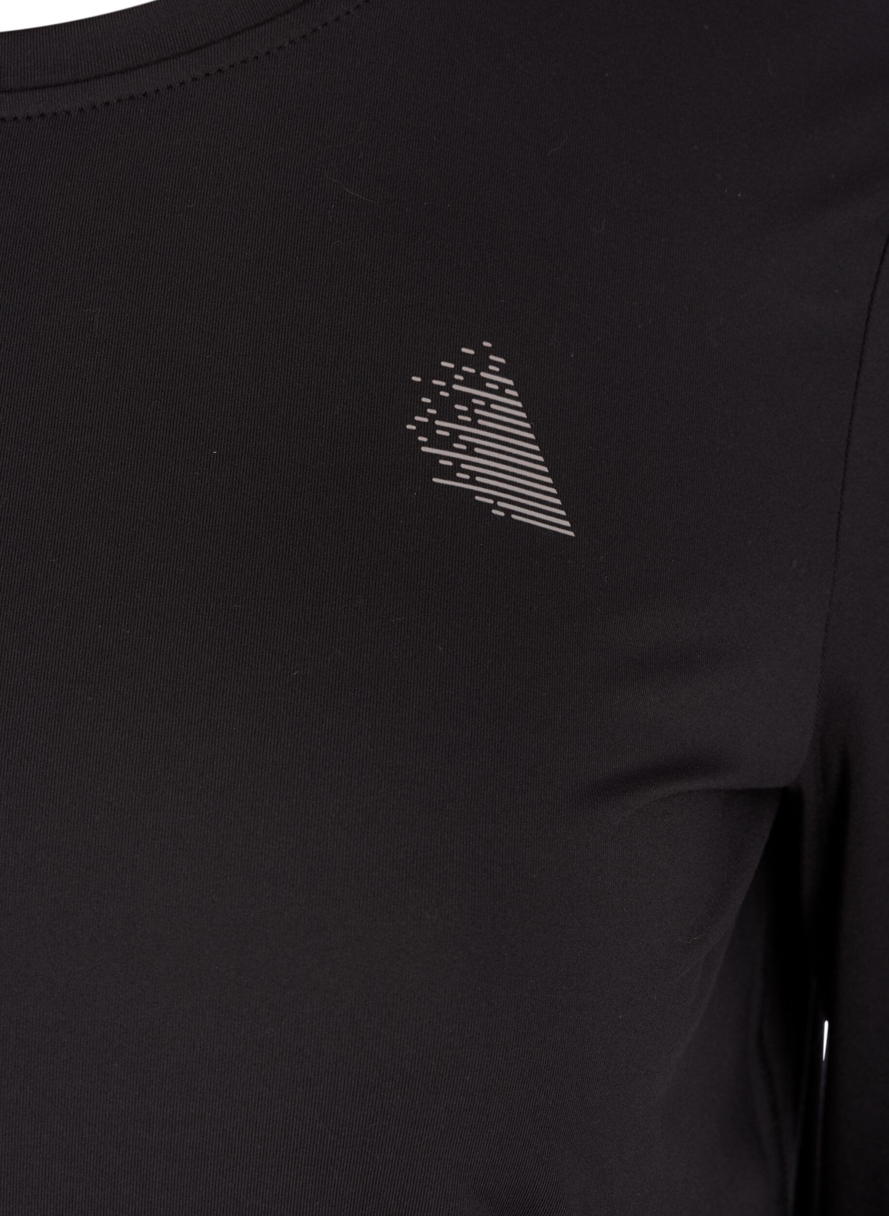 ZizziTr&aelig;ningsbluse med lange &aelig;rmer, Sort, Packshot image number 2