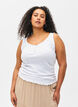 Rib tanktop med knapper, Bright White, Model image number 0