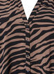 V-hals skjorte med zebraprint, Black/Brown Zebra, Packshot image number 2