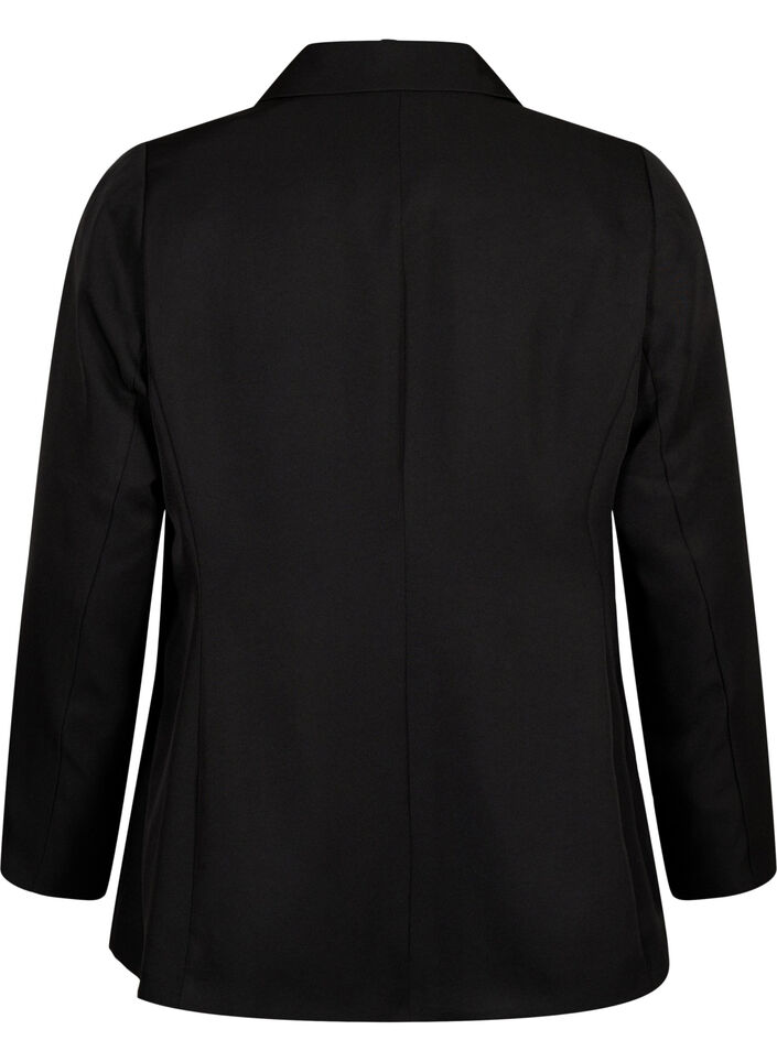 FLASH - Enkel blazer med knap, Sort, Packshot image number 1