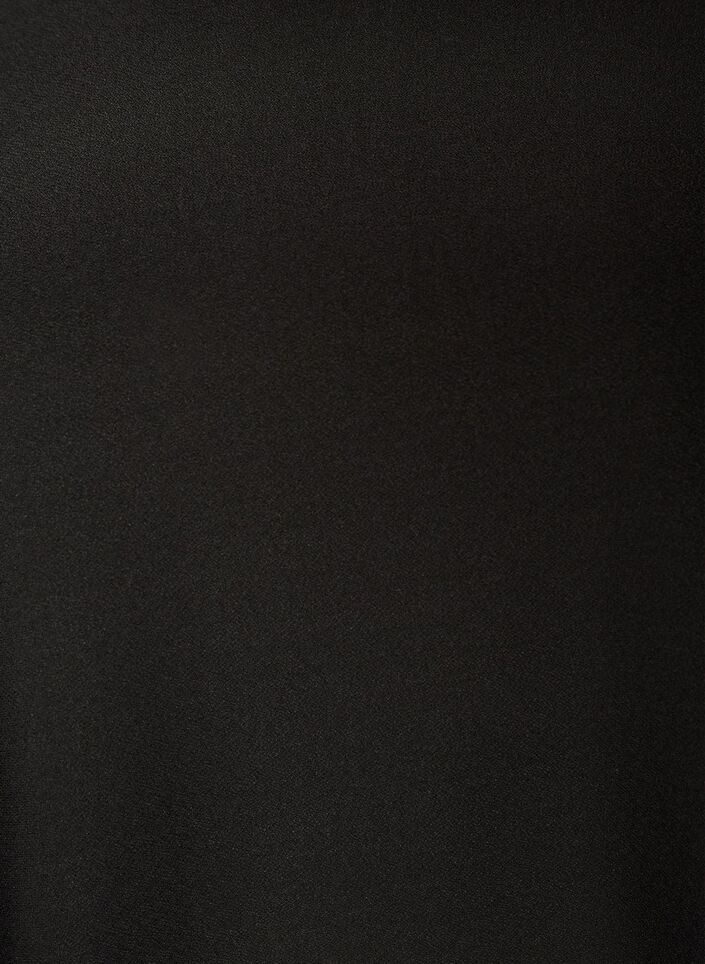 Kort jerseykjole med fjerkant, Sort, Packshot image number 2