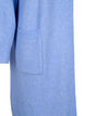 Lang strikcardigan med lommer, Cornflower Blue Mel., Packshot image number 3