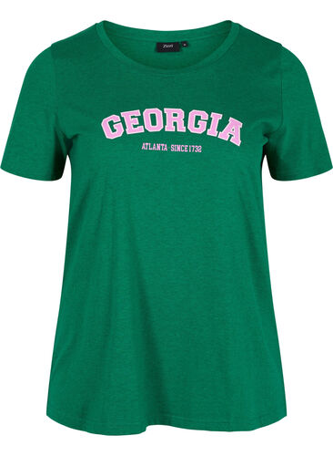 Bomulds t-shirt med tryk, Jolly Green Georgia, Packshot image number 0