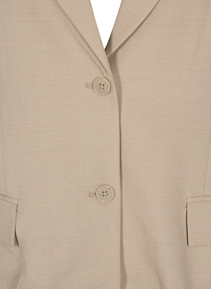 FLASH - Blazer med lommer og slids, Beige, Packshot image number 2