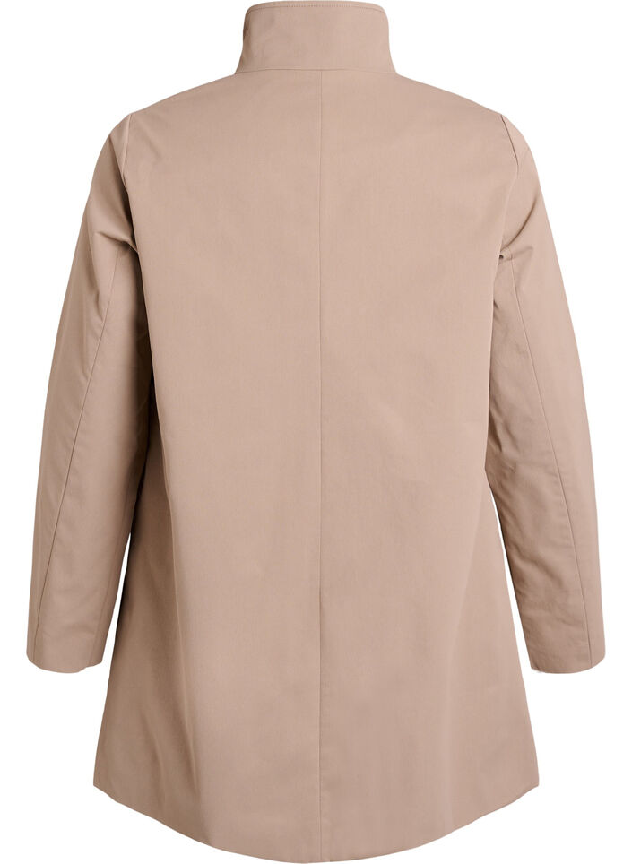 Vandafvisende forårsjakke med a-snit, Grå, Packshot image number 1