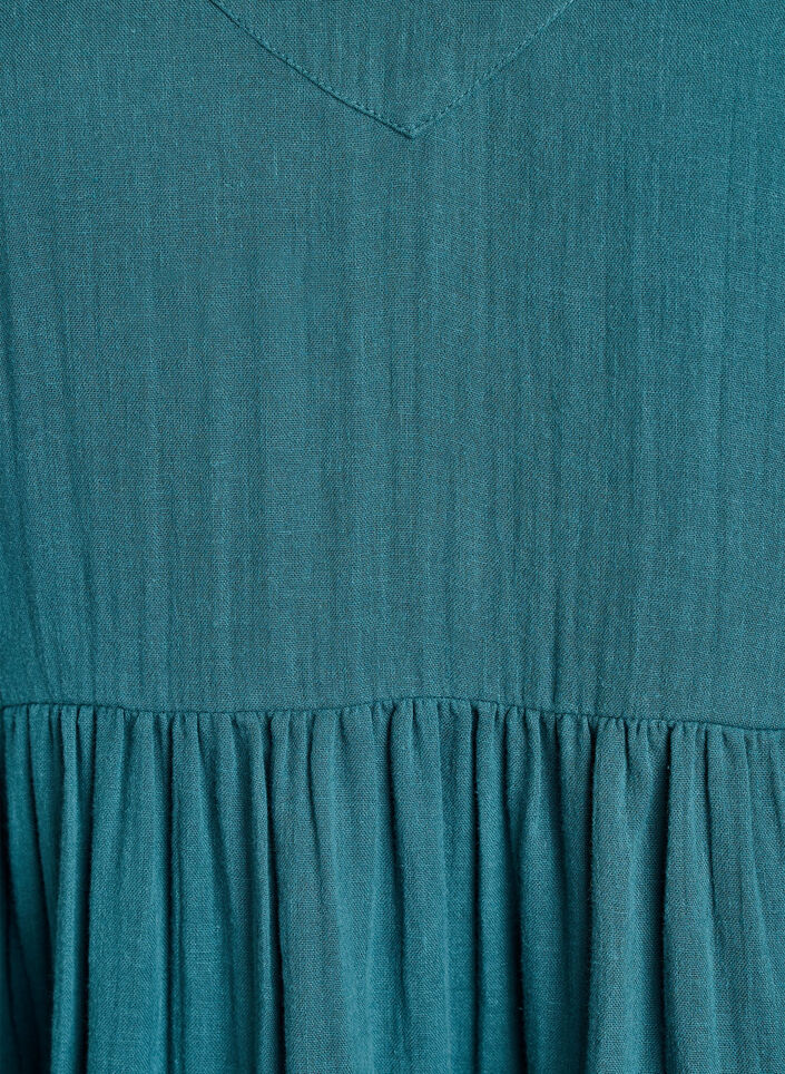 Strandkjole i bomuld med smalle stropper, Gr&oslash;n, Packshot image number 2