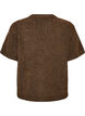 Strik cardigan med korte &aelig;rmer, Brun, Packshot image number 1