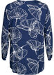 Viskose skjorte med blomsterprint og lange ærmer, Navy B./Big Fl.AOP, Packshot image number 1