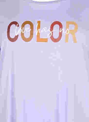T-shirt i bomuld med print, Lavender COLOR, Packshot image number 2