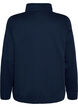 Sweatshirt med h&oslash;j krave og lynl&aring;s, Bl&aring;, Packshot image number 1