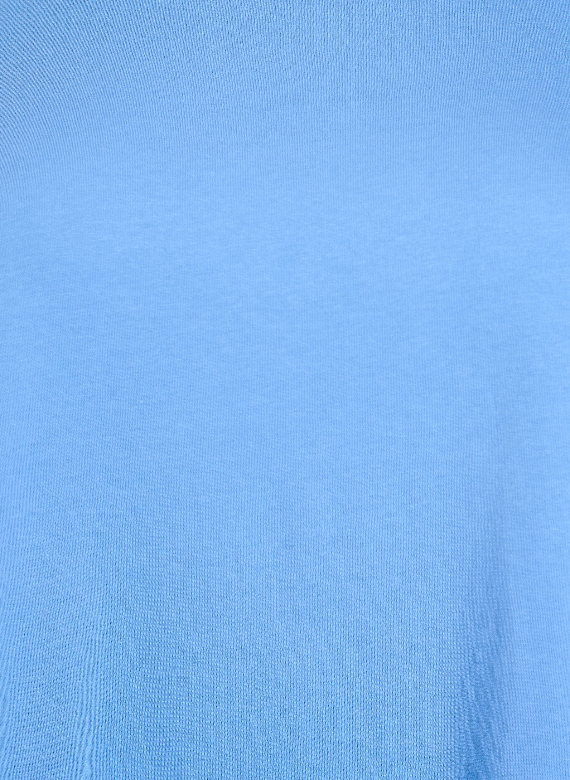 ZizziKort&aelig;rmet t-shirt i bomuldsblanding, Bl&aring;, Packshot image number 2