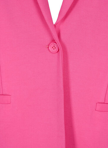 Enkel blazer med knaplukning, Shocking Pink, Packshot image number 2