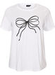 T-shirt i &oslash;kologisk bomuld med dekorativt motiv, Hvid, Packshot image number 0