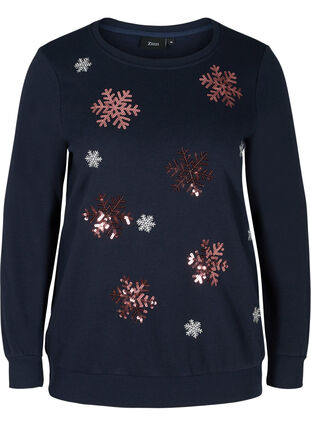Jule sweatshirt , Night Sky Snow, Packshot image number 0