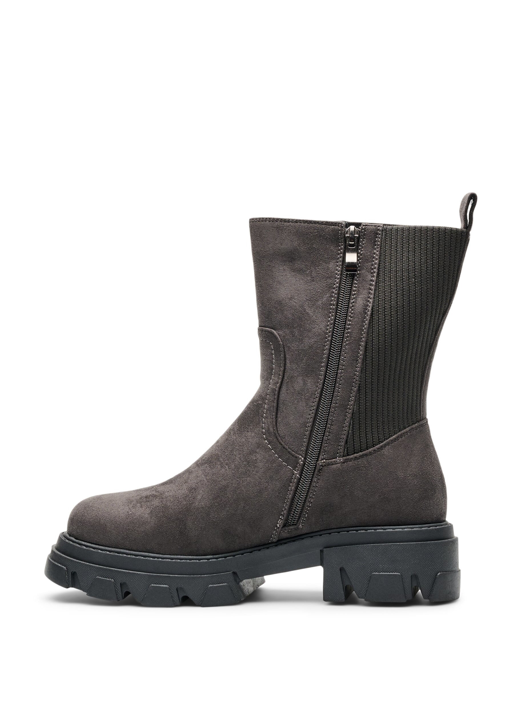 ZizziChunky st&oslash;vle i imiteret ruskind, Brun, Packshot image number 3
