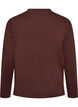 Basis t-shirt med lange &aelig;rmer, Brun, Packshot image number 1