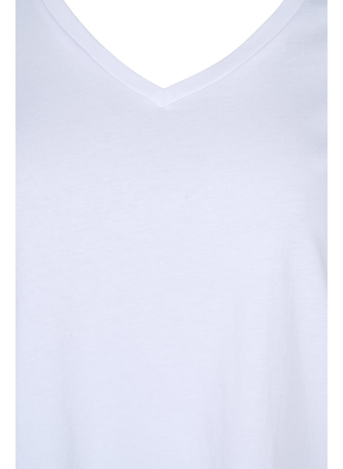 2-pak basis t-shirt i bomuld, Black/Bright W, Packshot image number 3