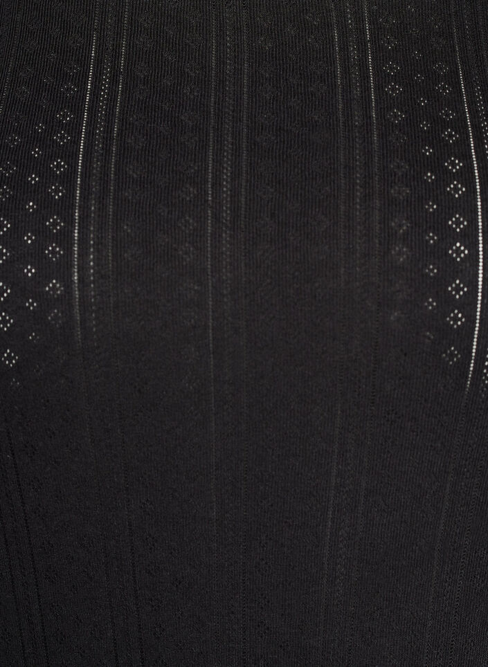 T-shirt i bomuld med hulm&oslash;nster, Sort, Packshot image number 2