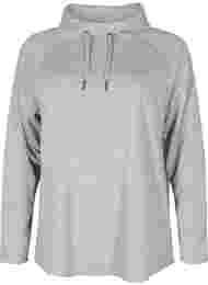 Sweatshirt med høj krave, Light Grey Melange