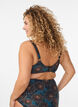 Bikini overdel med vattering og print, Bl&aring;, Model image number 1