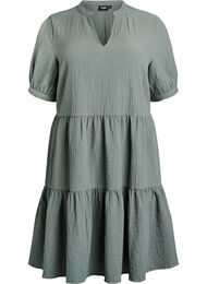Kort kjole med A-facon, Gr&oslash;n