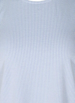 Stribet bluse med 3/4 ærmer, Lavender Lustre, Packshot image number 2